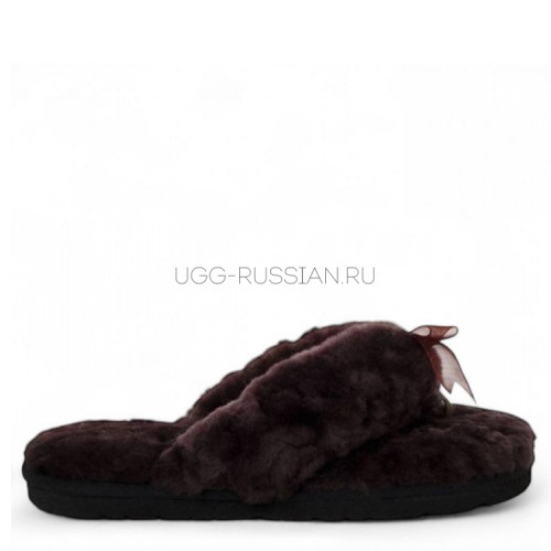 UGG Fluff Flip Flop II Chocolate