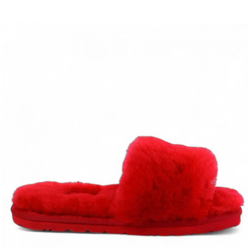 UGG Fluff Slide Slippers Rose Red