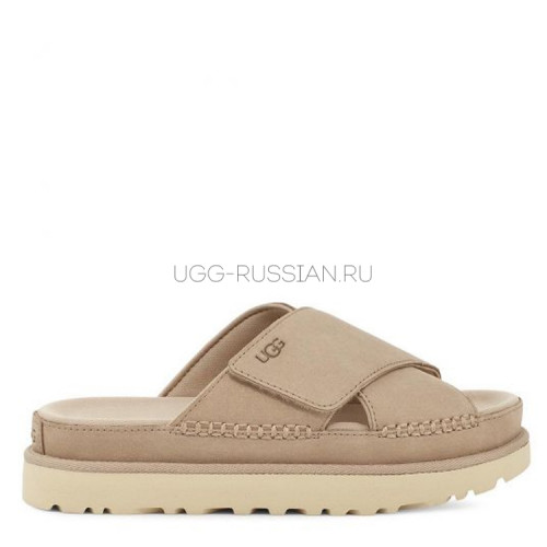 UGG Goldenstar Cross Slide Driftwood