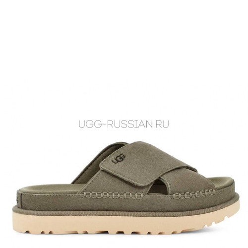 UGG Goldenstar Cross Slide Moss Green