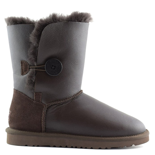 UGG Bailey Button Metallic Chocolate