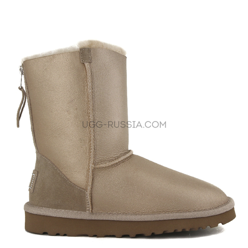 UGG Classic Short ZIP Metallic Sand