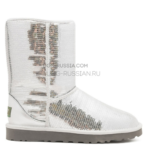 UGG Classic Short Sparkles Silver