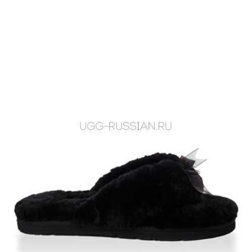 UGG Fluf Fflip Flop Black