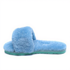 Меховые домашние тапочки Fur Slides Голубые